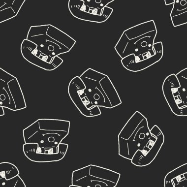 oyuncak telefon doodle Dikişsiz desen arka plan