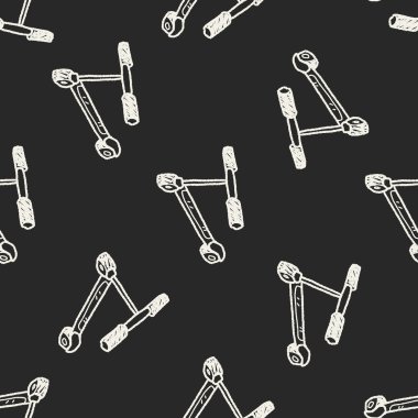 Scooter doodle Dikişsiz desen arka plan