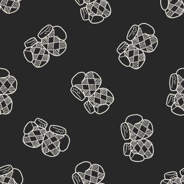 Kış eldiven Dikişsiz desen arka plan doodle