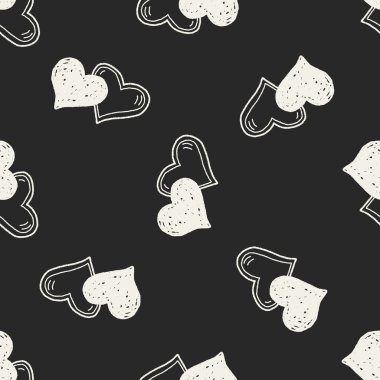 aşk doodle Dikişsiz desen arka plan