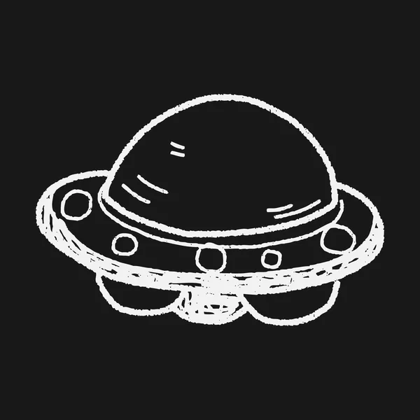 UFO doodle — Stock Vector