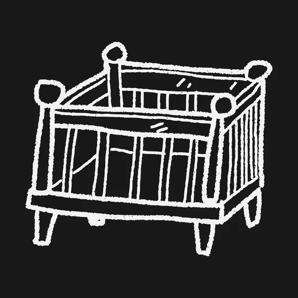 Baby bed bazgroły — Wektor stockowy