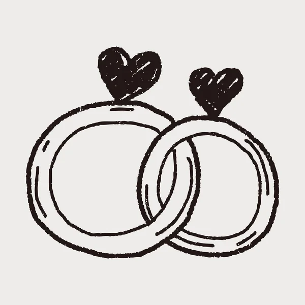 Doodle δαχτυλίδι — Διανυσματικό Αρχείο
