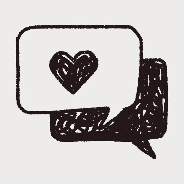 Αγάπη μιλήσουμε doodle — Διανυσματικό Αρχείο