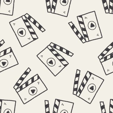 Video oynatımını Dikişsiz desen arka plan doodle