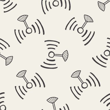 Doodle wifi Dikişsiz desen arka plan