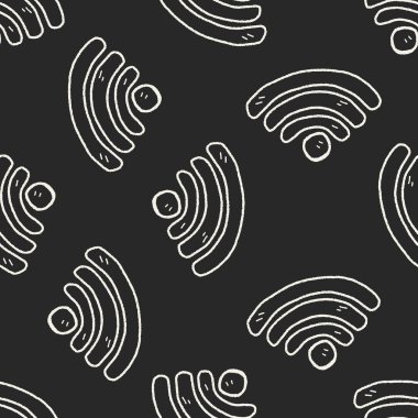 Doodle wifi Dikişsiz desen arka plan
