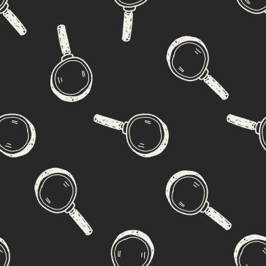 Doodle Büyüteç Dikişsiz desen arka plan