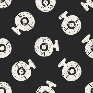 CCD kamera doodle Dikişsiz desen arka plan