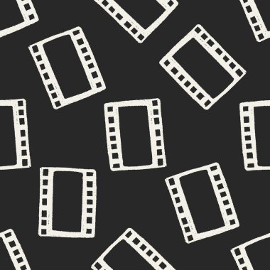 Doodle Film Dikişsiz desen arka plan