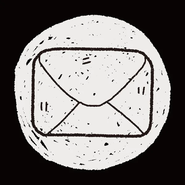 Doodle poslat mail — Stockový vektor