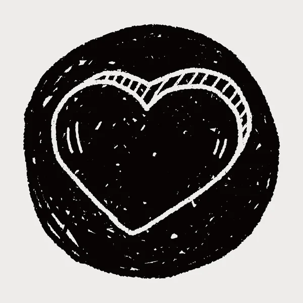 Doodle coração —  Vetores de Stock