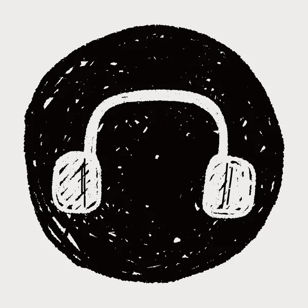 Auriculares Doodle — Archivo Imágenes Vectoriales