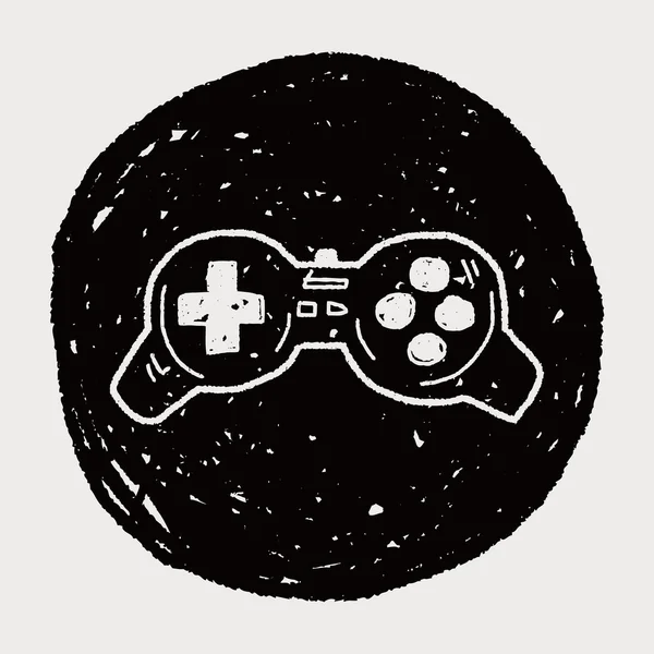 Controlador de juego doodle — Vector de stock