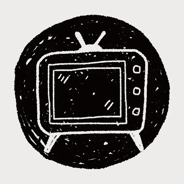 Doodle tv — Stockvector