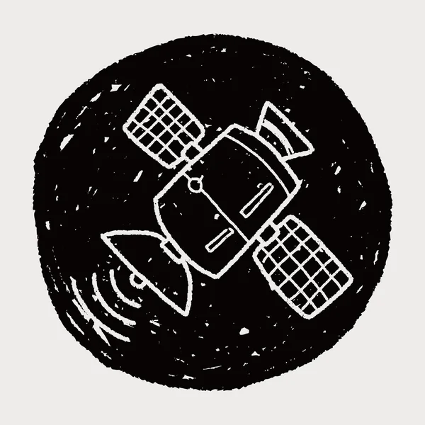 Satellites Doodle — Image vectorielle