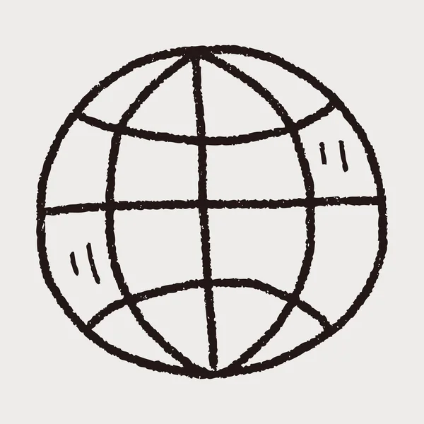 Doodle глобус — стоковий вектор