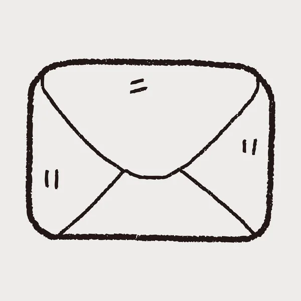 Doodle στείλτε mail — Διανυσματικό Αρχείο