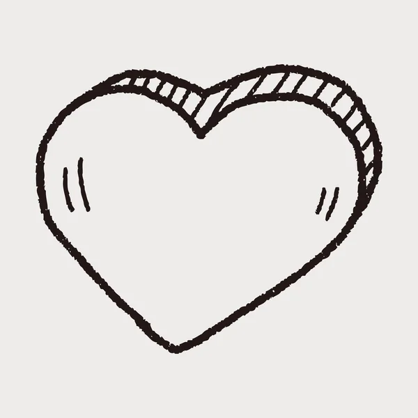 Doodle corazón — Vector de stock