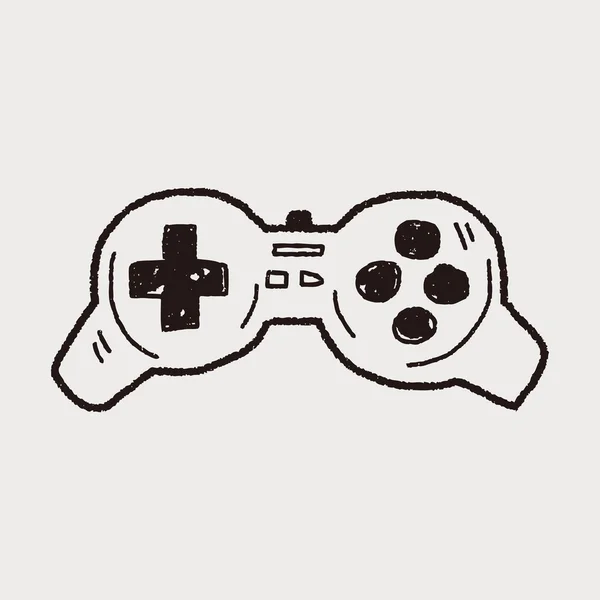 Controlador de juego doodle — Vector de stock