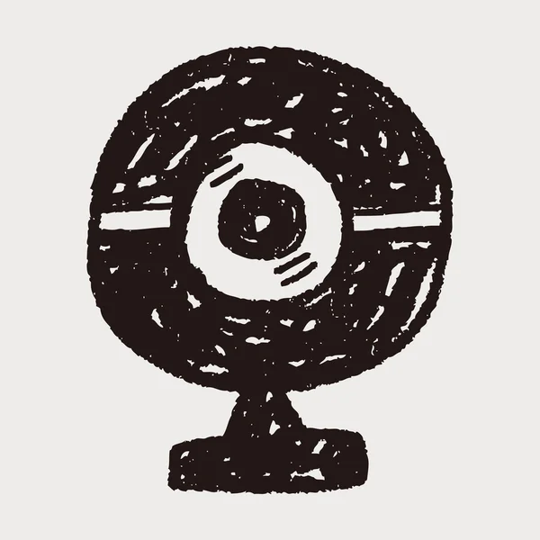 Ccd fotocamera doodle — Vettoriale Stock