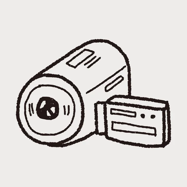 Doodle videocamera — Stockvector