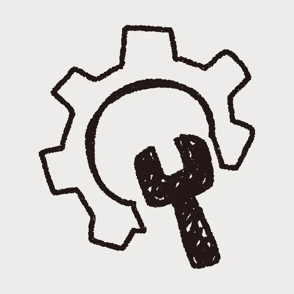 Setup tool doodle — Stockvector