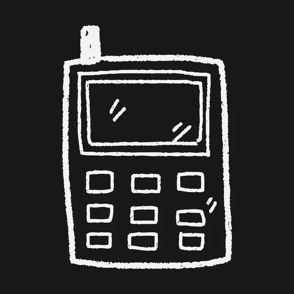 Mensaje de teléfono celular garabato dibujo — Vector de stock