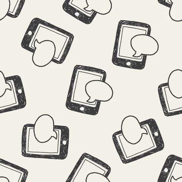 Sms doodle seamless pattern basic — стоковый вектор