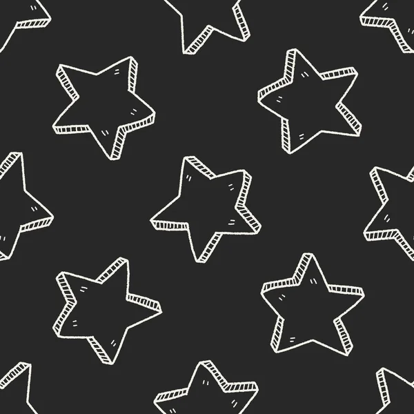 Star doodle seamless pattern background — Stock Vector