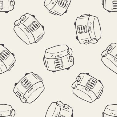 Ocak doodle Dikişsiz desen arka plan