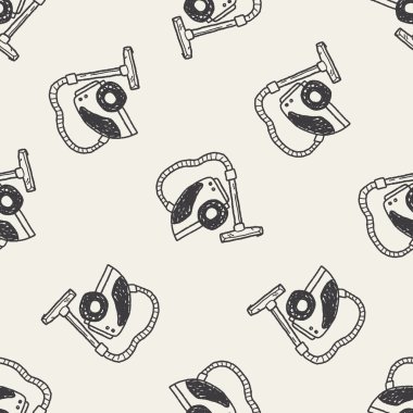 Vakum doodle Dikişsiz desen arka plan