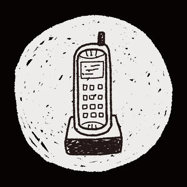 Telefonní doodle — Stockový vektor