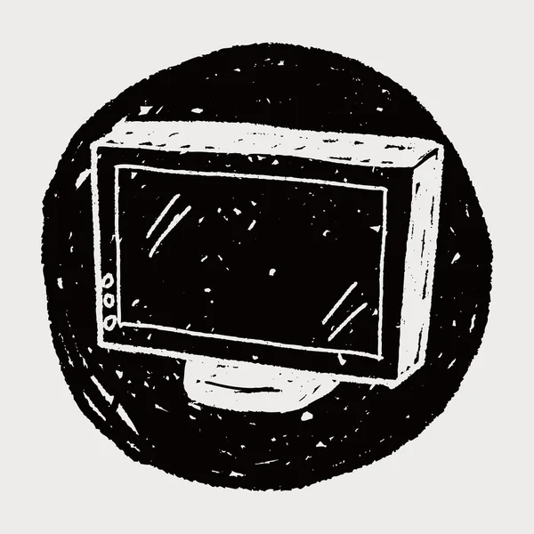 TV doodle — Stok Vektör