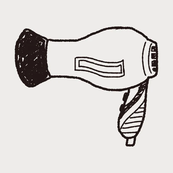 Sèche-cheveux doodle — Image vectorielle