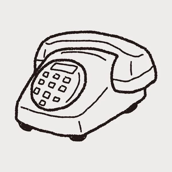 Téléphone doodle — Image vectorielle