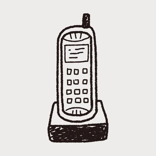 Telefonní doodle — Stockový vektor