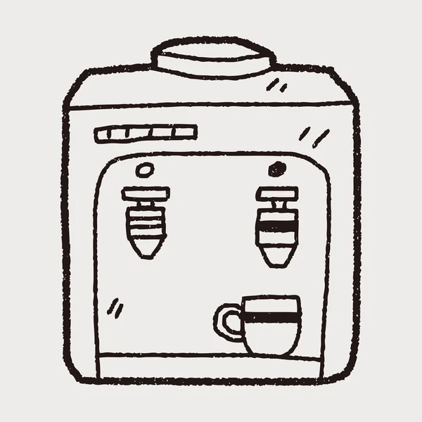 Dricka maskin doodle — Stock vektor