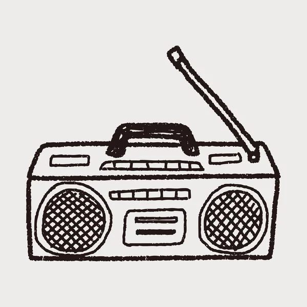 Radio-Doodle — Stockvektor