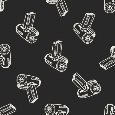 kamera doodle Dikişsiz desen arka plan