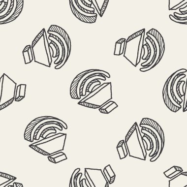 ses doodle Dikişsiz desen arka plan