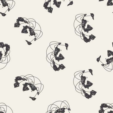 Dünya sosyal doodle Dikişsiz desen arka plan