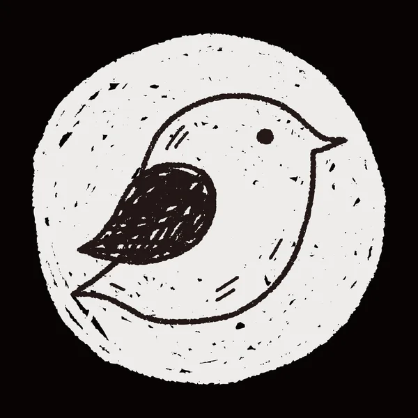 Gribouille d'oiseau — Image vectorielle
