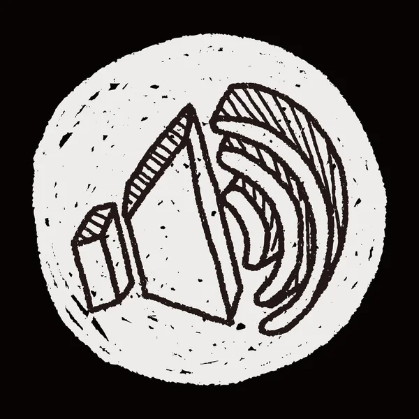 Звуковой каракули — стоковый вектор