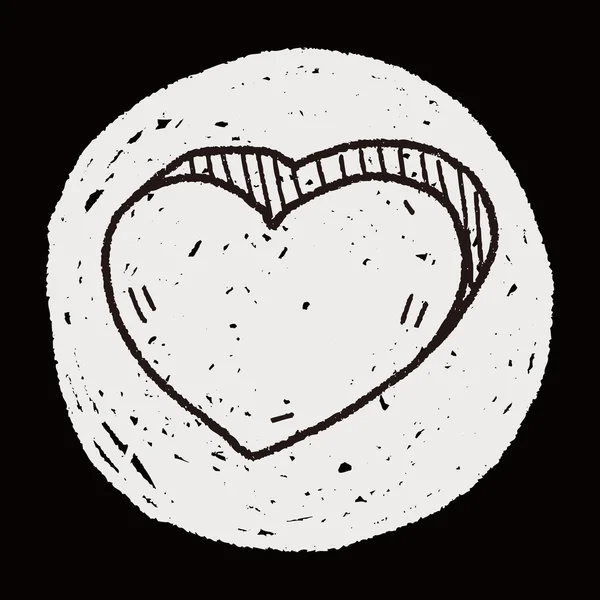 Coeur comme doodle — Image vectorielle