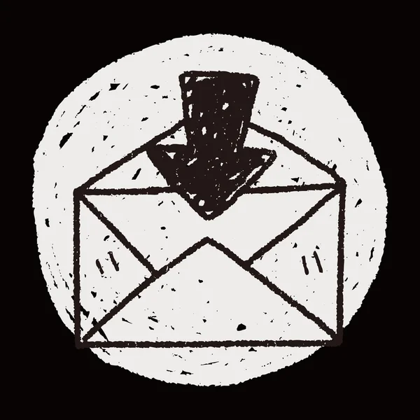 Mail-Doodle — Stockvektor