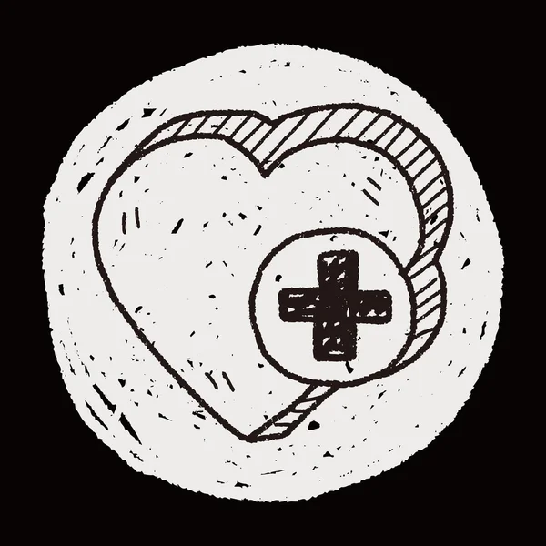 Καρδιά σαν doodle — Διανυσματικό Αρχείο