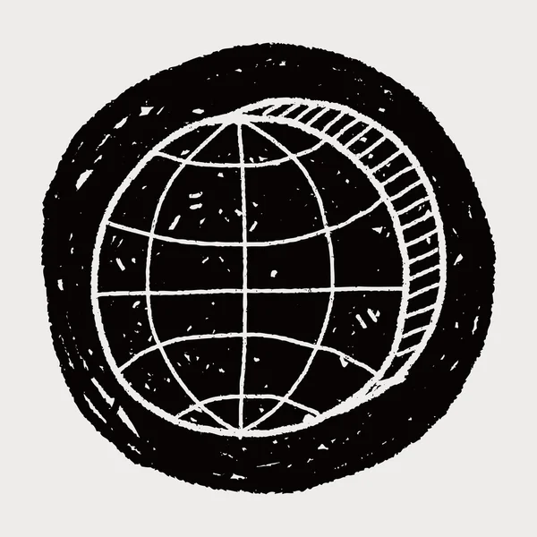 Глобус doodle — стоковий вектор