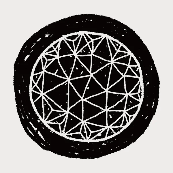 Globe doodle — Stockvector