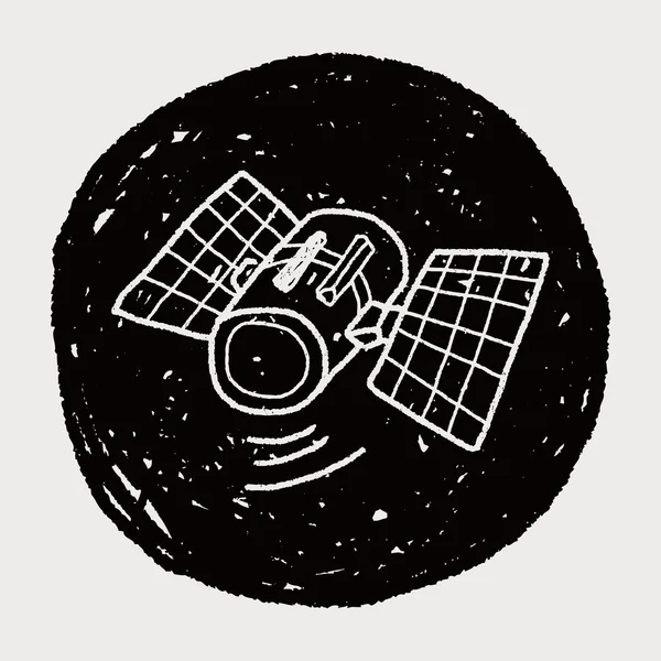 Satelliti Doodle — Vettoriale Stock
